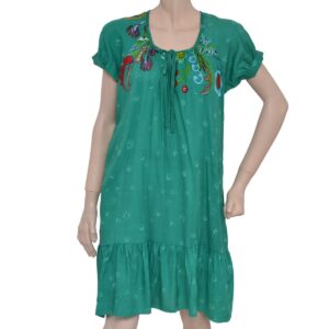 Robe petite manche imprimée Rayonne