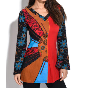 Tunique patch imprimé