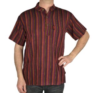 Chemise rayée manche courte