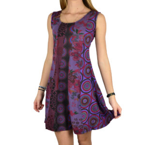 Robe patchwork imprimée coton jersey