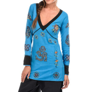 Tunique manches longues brodée Népal