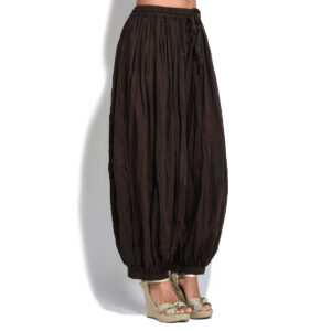 Pantalon large froissé uni