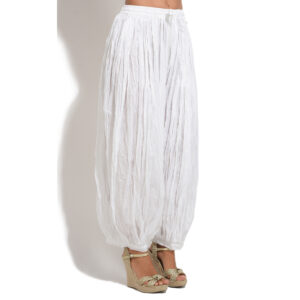 Pantalon large froissé uni