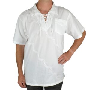 Chemise blanche à lacet coton Pérou