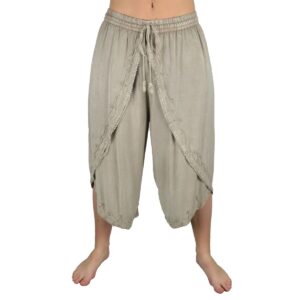 Pantacourt uni trois quarts viscose