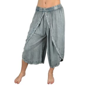 Pantacourt uni trois quarts viscose