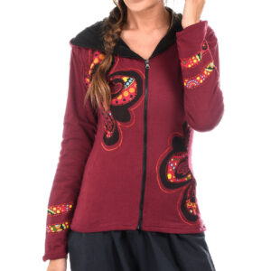 Veste fleur brodées