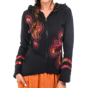 Veste fleur brodées