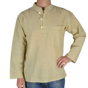 Chemise unie manches longues Népal