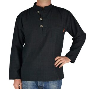 Chemise unie manches longues Népal