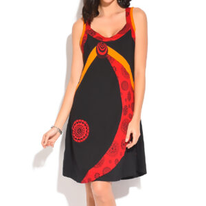 Robe courte ethnique coton
