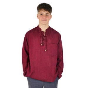 Chemise à Lacet unie coton