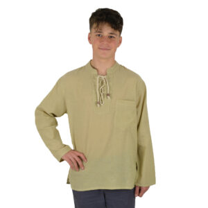 Chemise à Lacet unie coton