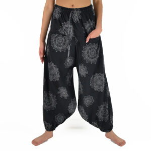 Pantalon large imprimé coton